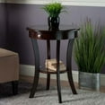 thumbnail image 3 of Contemporary Home Living 27” Cappuccino Brown Sasha Round Wooden Accent Table, 3 of 5