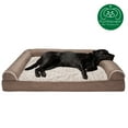 thumbnail image 4 of FurHaven Pet Products Luxe Fur & Performance Linen Orthopedic Sofa Pet Bed for Dogs & Cats - Woodsmoke, Jumbo Plus, 4 of 13