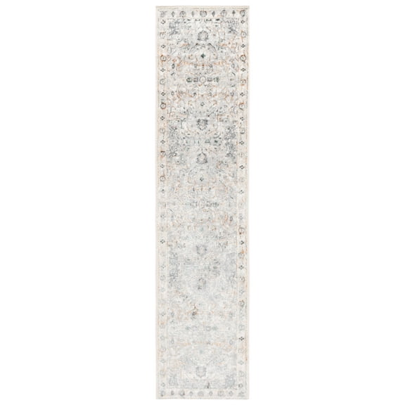 SAFAVIEH Alenia Karaugh Medallion Runner Rug, Grey/Beige Gold, 2' x 8'