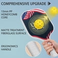 thumbnail image 2 of Pickleball Paddles Set Of 2, Fiberglass Surface, USA, Independence Day Print, 4 Balls & Bag, 2 of 5