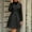 Black, variant on Women's A-Line Trench Coat with Notch Lapel,Mid-Length Warm Single Breasted Slim-Fit Overcoat Casual Outerwear for Fall and Winter