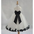 thumbnail image 3 of Ekidsbridal Satin Rose Petals Tulle Ivory Flower Girl Dress Junior Bridesmaid Gown Ballroom Pageant 302T 6, 3 of 3