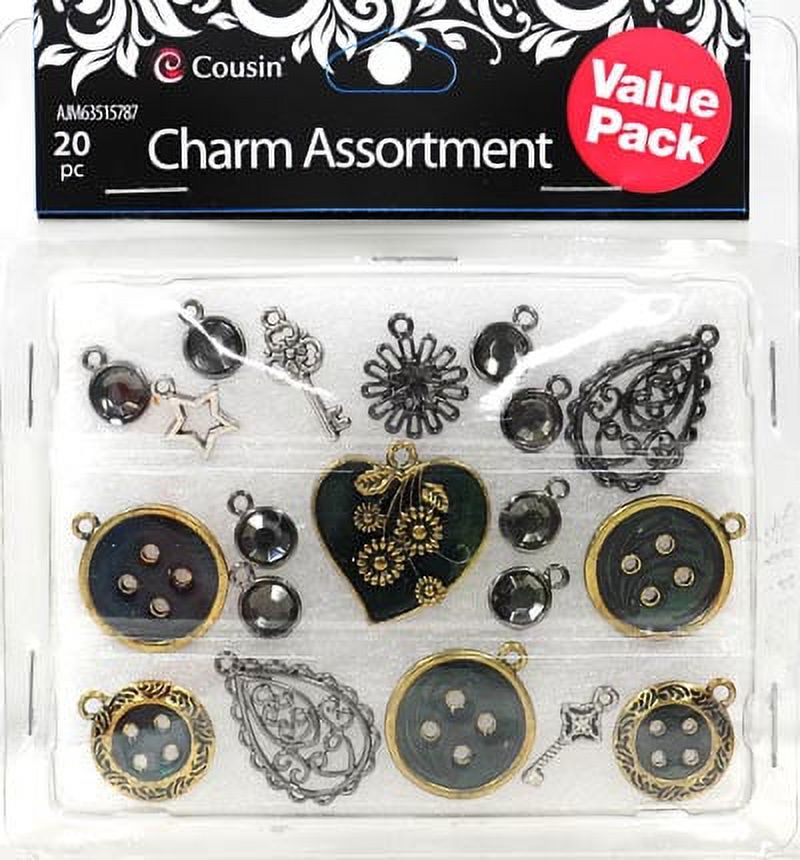 Cousin DIY Bulk Jewelry Making Bundle with Pet Charms and Accents, Silver  and Gold 