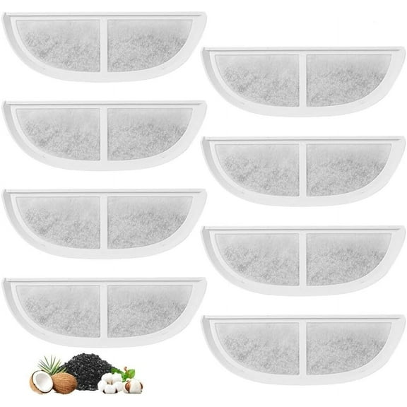 8 Packs Pet Water Fountain Filter，Replacement Activated Carbon Filter Compatible with Eufy Pet Water Fountain for Dogs and Cats