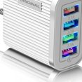 thumbnail image 3 of Cargador de teléfono móvil con 4 USB 3.1A Cabezal de carga de pared con enchufe UE/EE. UU. (Blanco EE. UU.), 3 of 6