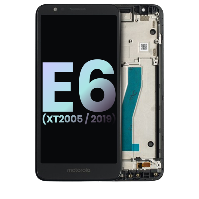 Esource Parts Motorola Moto E6 XT2005 2019 LCD Assembly With Frame Black