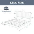 thumbnail image 7 of Allewie King Size Velvet Upholstered Bed Frame with Vertical Channel Tufted Headboard, Navy Blue, 7 of 7