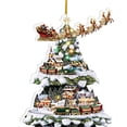 thumbnail image 2 of Adornos colgantes - Colgante acrílico de muñeco de nieve para árbol de Navidad / ventana (3), 2 of 3