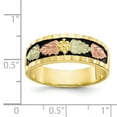 thumbnail image 4 of 10K Yellow Gold Ring Band Men's Tri-color Black Hills Antiqued, Size 6, 4 of 5