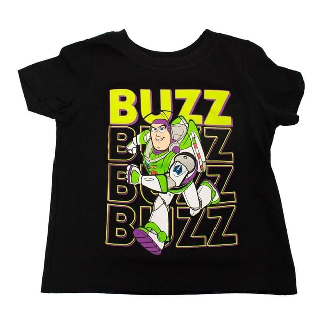Playera Disney para Niño Estampado Buzz Lightyear Negro Talla 8
