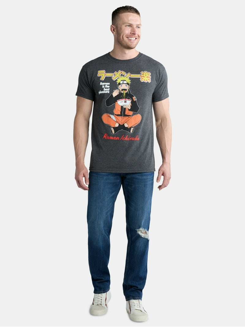 Naruto Men's and Big Men's Graphic Tee with Short Sleeves, Sizes S