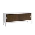 thumbnail image 1 of Walker Edison 60" Manhattan Wood TV Console with Sliding Doors - White Walnut, 1 of 4