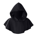 thumbnail image 2 of LEKWK Medieval Hooded Cowl Cape Short Gothic Wizard Cloak Accessories Set Classic Halloween Cosplay Costume Themed Party Festival Dress Up, 2 of 5