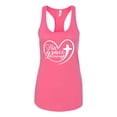 thumbnail image 2 of Wild Bobby His Grace Is Enough Heart Inspirational/Christian Women Racerback Tank Top, Hot Pink, Large, 2 of 5