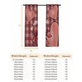 thumbnail image 6 of Happy Valentine's Day Blackout Curtains for Bedroom, Brown Love Hearts Buffalo Plaid Thermal Insulated Kitchen Drapes with Grommets, Light Blocking Window Treatment, 2 Panels 52" x 90", 6 of 7