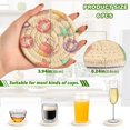 thumbnail image 2 of Yayeee 6 PCS Drink Coasters with Holder Set Woven Absorbent Round Tabletop Hot Pad, Beach Toys Pattern, 2 of 7