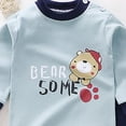 thumbnail image 4 of HCNTES Toddler Baby Boy Clothes 6 12 18 24 Months 2T 3T Fall Winter Outfit Long Sleeve Sweatshirt Tops Pants Set(W383-Dark Blue,4-5 Years), 4 of 4