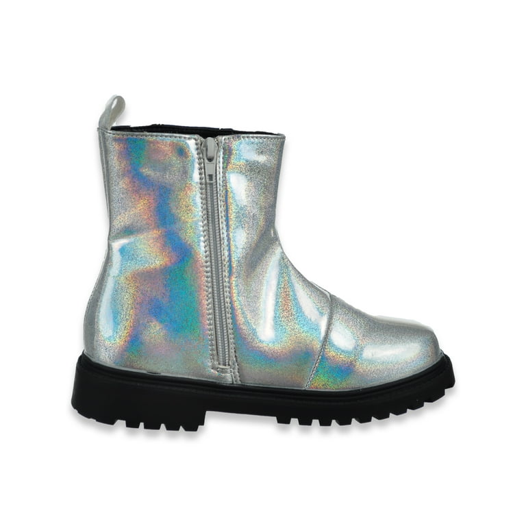 iridescent toddler boots