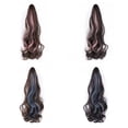 thumbnail image 2 of 19.6in Curly Ponytail Claw Clip Hair Extensions,Pony Tails Hair Extensions Claw Clip,Claw Clip in Pony Tails,Synthetic Hairpiece for Women BROWN&BLUE, 2 of 8