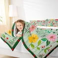thumbnail image 4 of Feelyou Cartoon Botanical Bedding Comforter Set, Blossoms Flower Floral Twin Comforter Sets, Teens Kids Girls Women Reversible Bedding Set, Ultra Soft Bedroom Decor, 2-Piece, 4 of 8