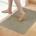 thumbnail image 2 of Unique Bargains Cotton Mat Towel Absorbent Floor Bath Rugs for Bathroom Khaki 16" x 24", 2 of 7