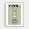 thumbnail image 2 of Emerson - Illustration Cocktail Bar Vintage Typography Unframed Wall Art Print 4 x 6 inches, 2 of 60
