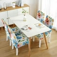 thumbnail image 3 of Set of 4 Artistic Floral Dining Chair Covers Bright Tropical Flower and Leaves Print Washable Polyester Stretch Slipcovers Removable Protector for Modern Home, 3 of 7