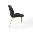 thumbnail image 6 of Modway Scoop Gold Stainless Steel Leg Performance Velvet Dining Chair in Black, 6 of 8