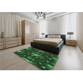 thumbnail image 5 of Ahgly Company Machine Washable Indoor Square Transitional Dark Forest Green Area Rugs, 6' Square, 5 of 7
