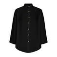thumbnail image 4 of fheaev Long Shirts for Women Oversized Button Down Shirts Casual Loose Long Sleeve Solid Lapel Tunics Top Long Blouses Tops With Pockets Long Shirts to Wear With Leggings, 4 of 5