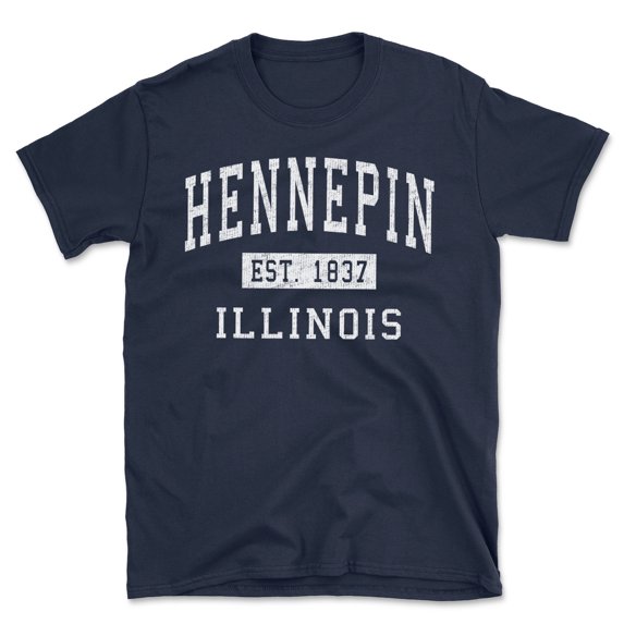Hennepin Illinois Classic Established Men's Cotton T-Shirt