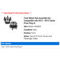 thumbnail image 2 of Front Wheel Hub Assembly Set - Compatible with 2012 - 2015 Toyota Prius Plug-In 2013 2014, 2 of 2
