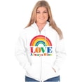 thumbnail image 4 of Vintage Love Always Wins Rainbow Zip Up Hoodie Men's Women's Brisco Brands S, 4 of 6