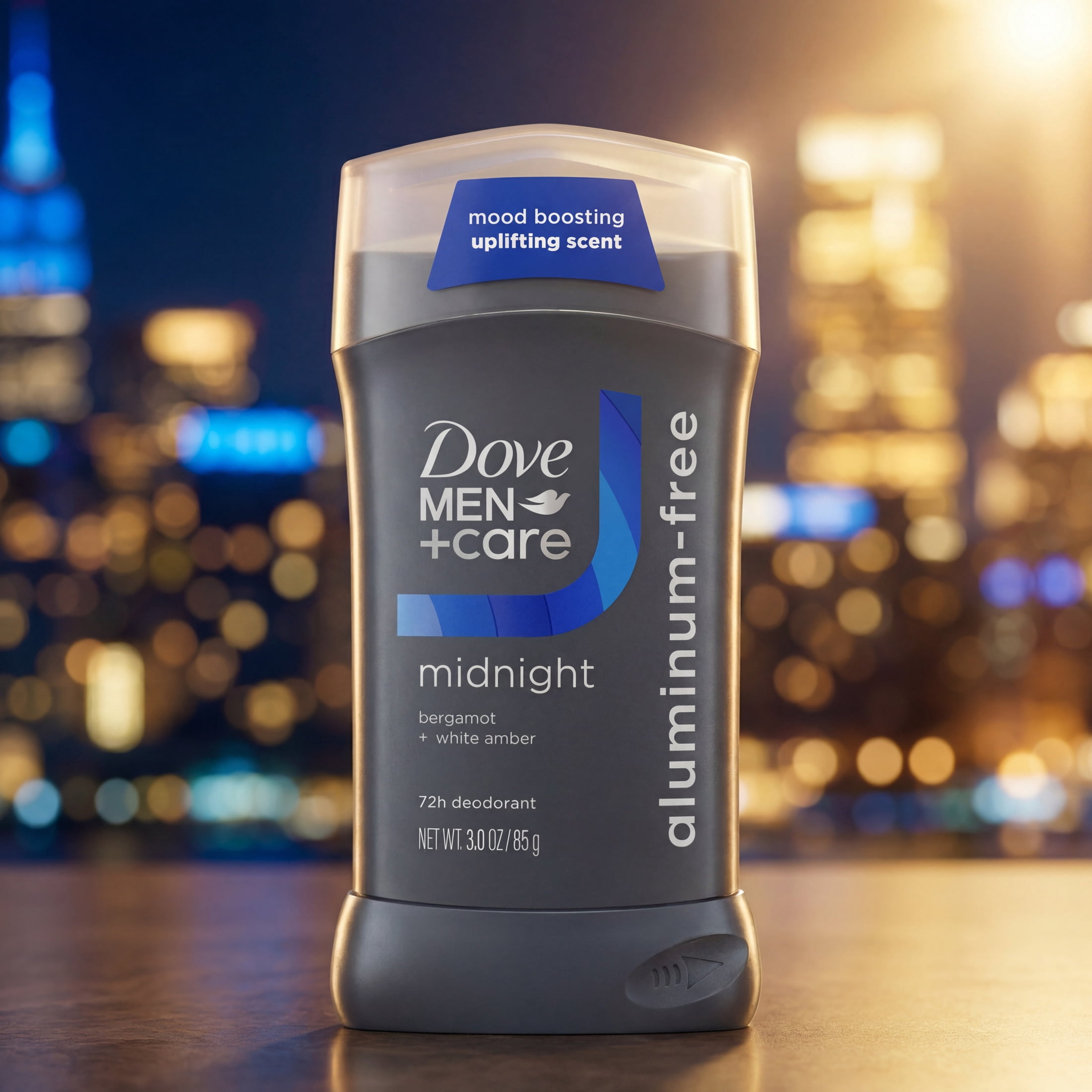Dove Men+Care Deodorant Stick Mood Boosting Scent Midnight 72h Odor Protection, 3 oz