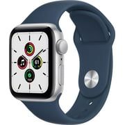 Restored Apple Watch SE 40mm Silver Aluminum - Abyss Blue Sport Band MKNY3LL/A (Refurbished)