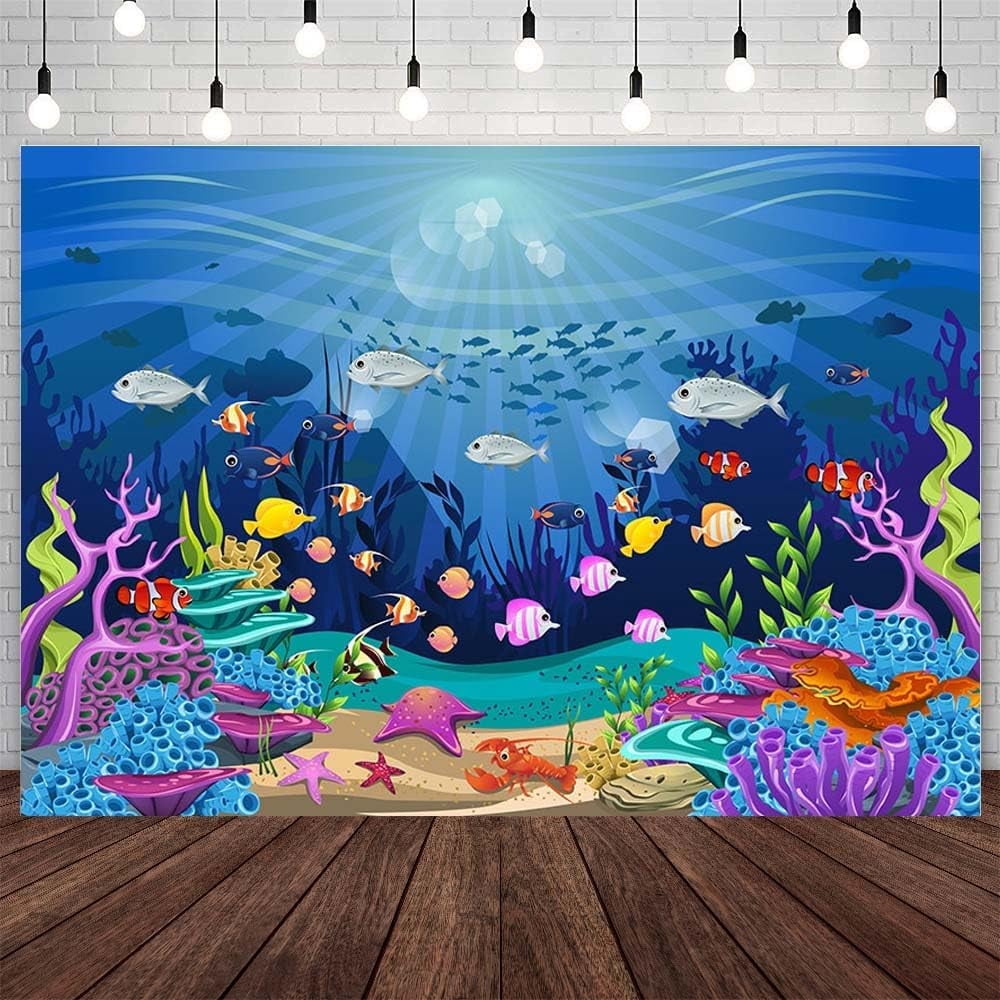 Underwater World Backdrop Under The Sea Coral and Fish Photography ...