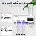 thumbnail image 2 of Decodeary Toothbrush Holder Electric Tooth Brush Stand Wall Mounted Dispenser Accessory White, 2 of 6