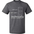 thumbnail image 2 of OXI T-Shirt - Technically The Glass is Full, Basic Casual T-Shirt for Men's and Women Fleece T-Shirt Short Sleeve - Graphite Heather 2X-Large, 2 of 3
