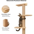 thumbnail image 4 of Tall Cat Tree, 5 Tier Floor to Ceiling Cats Tower, Wall-Mounted Kitten Scratching Post, Wild Simulation Kittens Wall Shelves, Suitable for Climb, Scratch, Lookout and Play, 4 of 9
