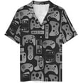 thumbnail image 3 of PRIYAL Video Game Controller Gadgets Mens Short Sleeve Pajama Set Satin Silk Sleepwear 2 Piece Pjs Loungewear, 3 of 6