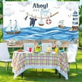 thumbnail image 5 of Ahoy It's A Boy Baby Shower Backdrop Blue Boy Nautical Baby Photography Background Ocean Sailor Navy Blue Baby Shower Party Decorations Banner Photo Booth Props, 5 of 5