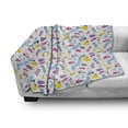 thumbnail image 2 of Ice Skates Soft Flannel Fleece Throw Blanket, Colorful Repetitive Pattern of Winter Clothes with Snowflake Motifs, Cozy Plush for Indoor and Outdoor Use, 70" x 90", Multicolor, by Ambesonne, 2 of 5