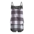 thumbnail image 4 of Fewfanhot Womens Pajamas Pajama Sets Two Piece Lounge Sets Long Sleeve Top and Split Shorts Print Sleepwear Comfy Pjs, 4 of 5