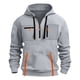 thumbnail image 3 of pstuiky hombres de manga larga, Sudadera deportiva de manga larga con capucha y bolsillos múltiples para hombre, estilo cargo, informal, para entrenamiento top de hombre xxl, 3 of 7
