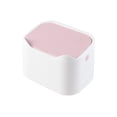 thumbnail image 1 of Bin de desecho de escritorio de plástico con tapa de basura de doble capas Cat Aftual Tiny Dedamming Beding Kitchen Garbage Organizer Suministros rosa blanco Inevent HA011433-02, 1 of 7