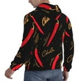 thumbnail image 6 of Balery Hot Chili Pattern Mens Hoodie Kangaroo Pocket Hoodie Pullover Hooded Sweatshirt Ideal for Daily Wear Travel and Home-XX-Large, 6 of 7