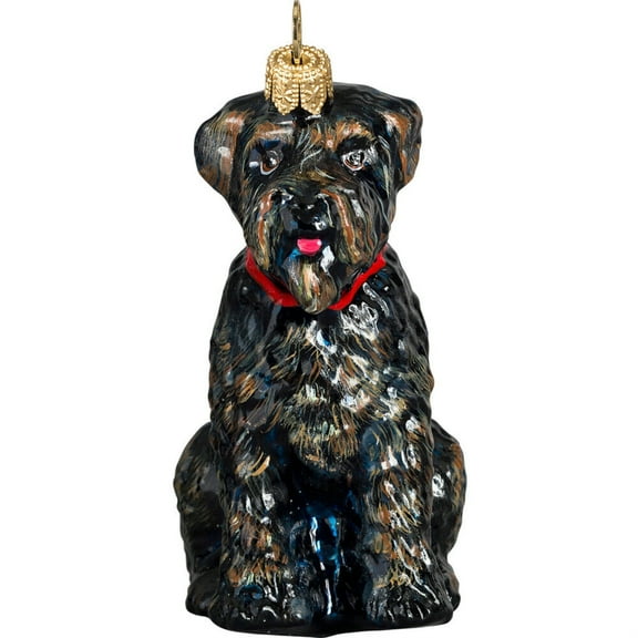 Bouvier De Flandres Polish Glass Christmas Ornament Dog Tree Decoration
