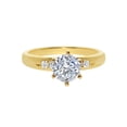 thumbnail image 5 of Precious Stars 14K Yellow Gold 1 1/10ct TGW Round-cut Cubic Zirconia Engagement Ring, 5 of 5