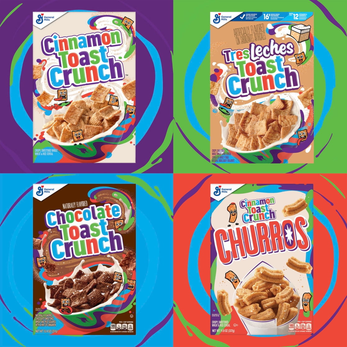 Tres Leches Toast Crunch Breakfast Cereal, Family Size, 18.8 oz, Crunchy Texture