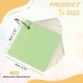 thumbnail image 2 of Uxcell Mini Watercolor Sketchbook, 3.15 x 3.15" 55 Sheets/110 Pages Portable Square Travel Watercolor Notebook 230GSM (107lb) Detachable Painting Sketch Book Art Sketchbook, Green, 2 of 6